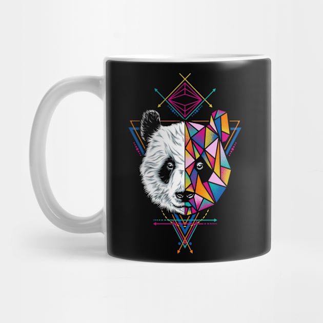 Geometric Panda by Eggzoo